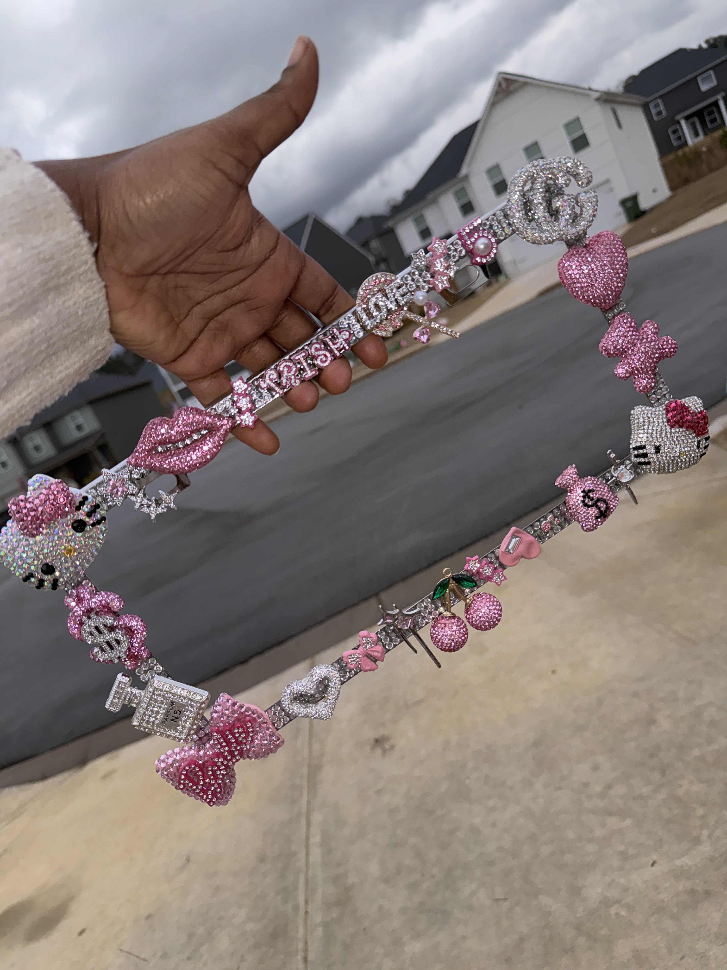 Luxury Custom Heavy Rhinestone License Plate Frame